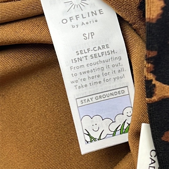 NEW Offline by Aerie S Animal Print Cheetah Tan Brown Real Me 7/8 Legging - Picture 7 of 10